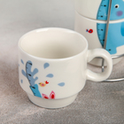 Набор кружек «Хобот», 180 мл, 4 шт, на металлической подставке - Фото 3