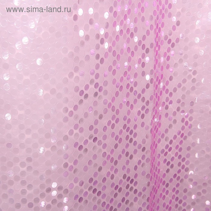 Штора для ванны Доляна «Блеск», 180×180 см, EVA, цвет розовый - Фото 1