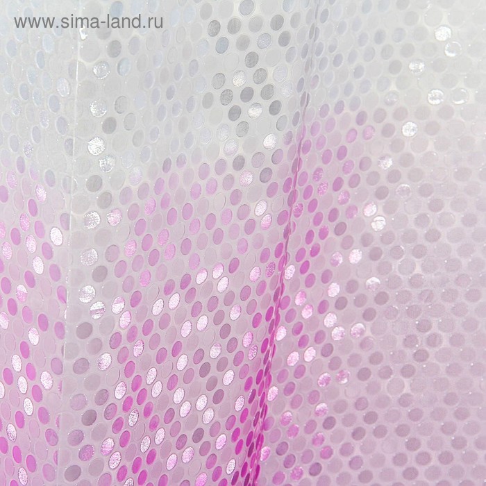 Штора для ванны Доляна «Диско 3D», 180×180 см, EVA, цвет розовый - Фото 1