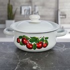 Кастрюля эмалированная 1,5 л, d=16 см, деколь МИКС, цвет белый - Фото 4