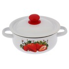 Кастрюля эмалированная 1,5 л, d=16 см, деколь МИКС, цвет белый - Фото 7