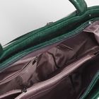 Сумка женская на молнии, отдел с перегородкой, наружный карман, цвет зелёный - Фото 5