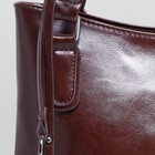 Сумка женская, 1 отдел с перегородкой, наружный карман, цвет коричневый - Фото 4