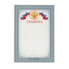 Грамота "Символика РФ" серая рамка, бумага, А4 - фото 10235891