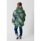 Куртка для мальчика, рост 128 см, цвет серый/зелёный КМ-10/7 - Фото 3