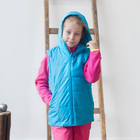 Жилет для девочки, рост 116 см, цвет бирюзовый - Фото 4