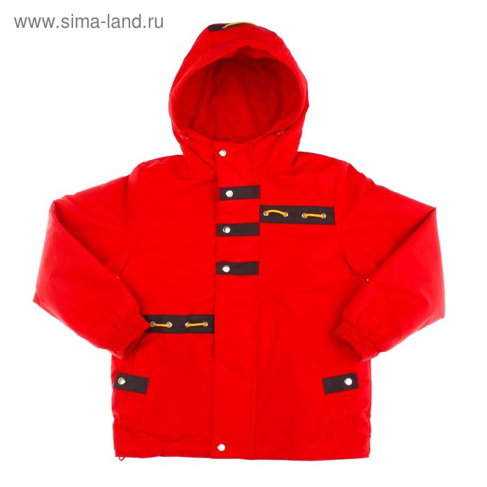 Куртка для мальчика "Морская", рост 128 см (32), цвет красный ДД-0614 - Фото 1