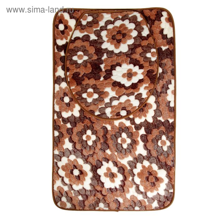 Коврик для ванной и туалета "Бежевая фантазия", УЦЕНКА - Фото 1