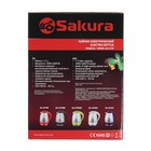 Чайник электрический Sakura SA-2710BK, стекло, 1.7 л, 1850-2200 Вт, подсветка, черный - Фото 9