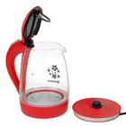 Чайник электрический Sakura SA-2710R, стекло, 1.7 л, 1850-2200 Вт, подсветка, красный - Фото 2