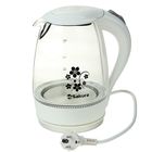 Чайник электрический Sakura SA-2710W, стекло, 1.7 л, 1850-2200 Вт, подсветка, белый - Фото 1