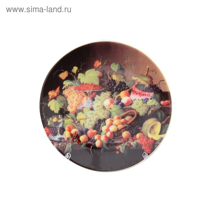Тарелка декор "Натюрморт с фруктами", 10×10×2 см. - Фото 1