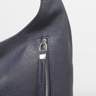 Сумка женская на молнии, 1 отдел, наружный карман, длинный ремень, цвет синий - Фото 4