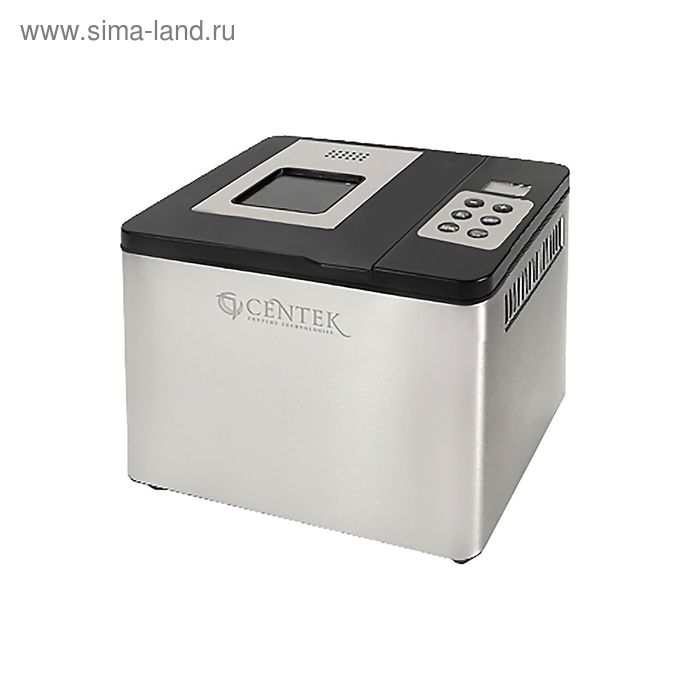 Хлебопечка Centek CT-1409, 650 Вт, 19 программ, выбор цвета корочки, корпус из нерж.стали - Фото 1