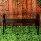 Скамья садовая без спинки «Беседа 2», 128 × 49 × 70 см, двухместная, чёрная - Фото 1