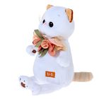 Мягкая игрушка "Кошечка Ли-Ли" с цветами из шёлка 24 см - Фото 3