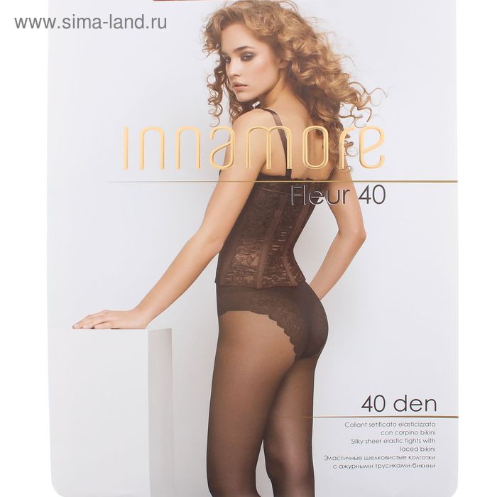 Колготки женские INNAMORE Fleur 40 цвет бежевый (caramello), р-р 5 - Фото 1