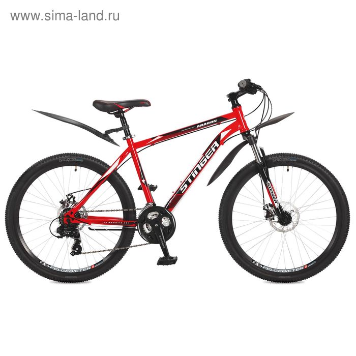 Велосипед 26" Stinger Aragon, 2017, цвет красный, размер 20"
