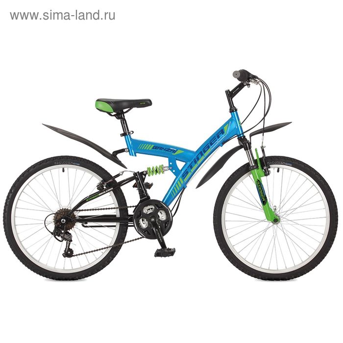 Велосипед 24" Stinger Banzai, 2017, цвет синий, размер 16,5"