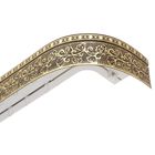 Карниз двухрядный «Ультракомпакт. Кружево», 180 см, с декоративной планкой 7 см, цвет золото/шоколад - Фото 1