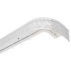 Карниз двухрядный 360 см, с декоративной планкой 7 см «Ультракомпакт. Кружево», цвет серебро/белый - Фото 1