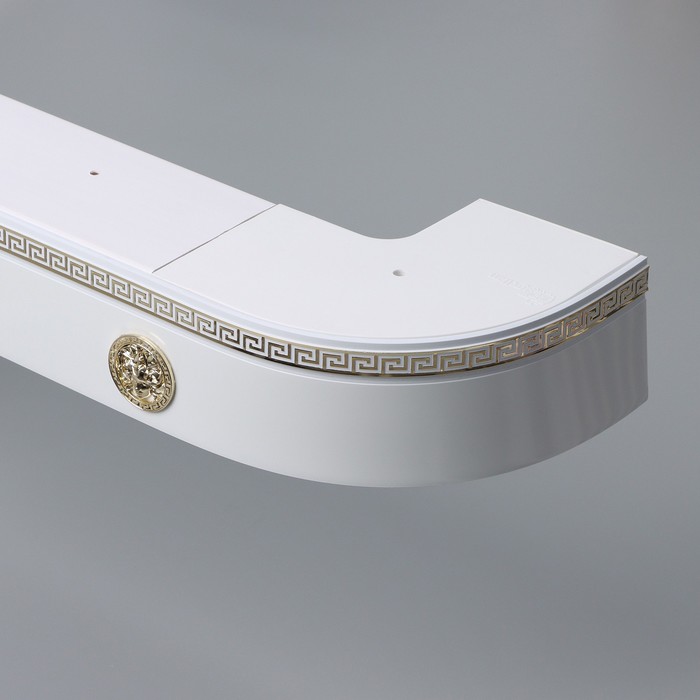 Карниз трёхрядный «Ультракомпакт. Медуза», 160 см, с декоративной планкой 7 см, белый - Фото 1