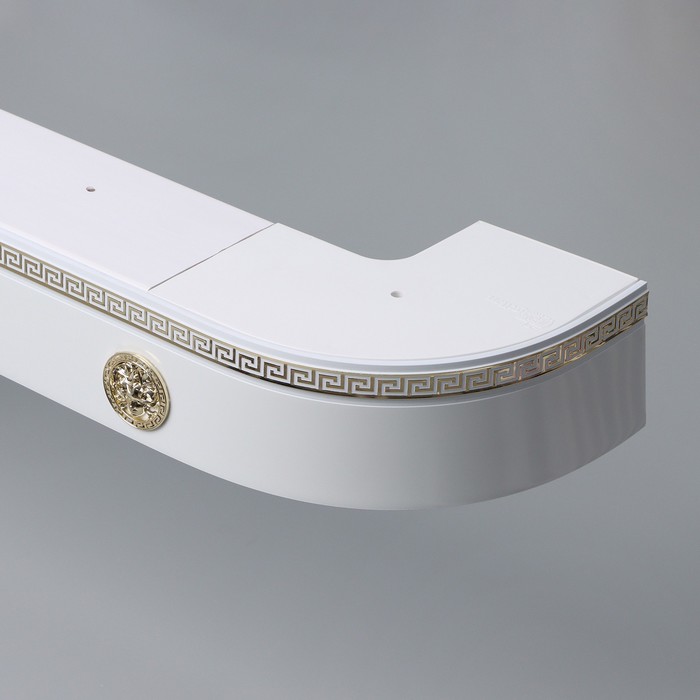 Карниз трёхрядный «Ультракомпакт. Медуза», 180 см, с декоративной планкой 7 см, белый - Фото 1