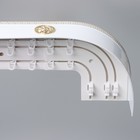 Карниз трёхрядный «Ультракомпакт. Медуза», 180 см, с декоративной планкой 7 см, белый - Фото 2