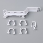 Карниз трёхрядный «Ультракомпакт. Медуза», 180 см, с декоративной планкой 7 см, белый - Фото 4