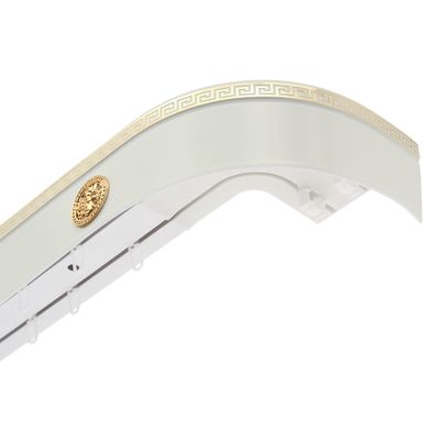 Карниз трёхрядный «Ультракомпакт. Медуза», 300 см, с декоративной планкой 7 см, белый