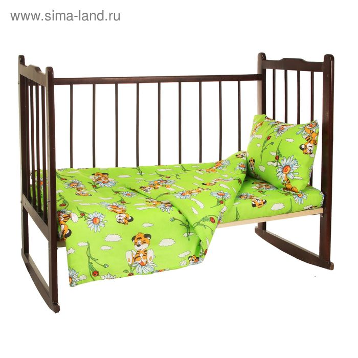 Детское постельное бельё (3 предмета), цвет салатовый 08202-05 - Фото 1