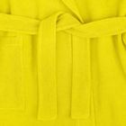 Халат махровый с капюшоном, рост 116 см, цвет жёлтый 09805-19 - Фото 6