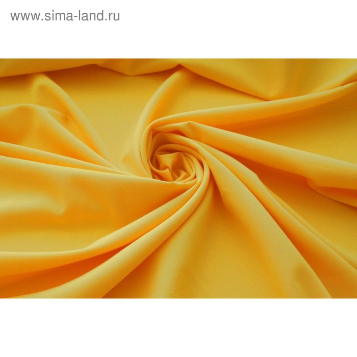 Габардин стрейч, цвет.001 жёлтый, 25 пог. м. - Фото 1