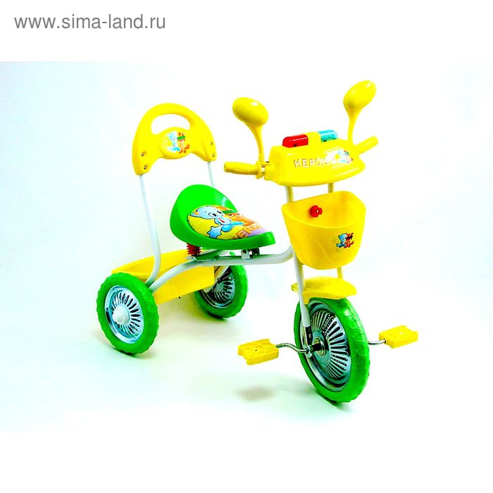 Велосипед трехколесный "МАЛЫШ" голова мигалка - Фото 1