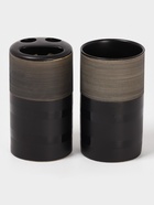 Аксессуары для ванной Доляна «Классика», 4 предмета: дозатор 300 мл, мыльница, 2 стакана, чёрные - Фото 3