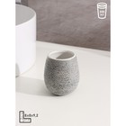 Набор аксессуаров для ванной комнаты Доляна «Камень», 4 предмета (дозатор 300 мл, мыльница, 2 стакана), цвет серый - Фото 3