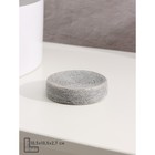 Набор аксессуаров для ванной комнаты Доляна «Камень», 4 предмета (дозатор 300 мл, мыльница, 2 стакана), цвет серый - Фото 5