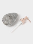 Набор аксессуаров для ванной комнаты Доляна «Камень», 4 предмета (дозатор 300 мл, мыльница, 2 стакана), цвет серый - Фото 6