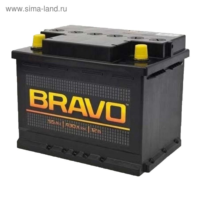 Аккумуляторная батарея BRAVO 55 А/ч - 6 СТ АПЗ, прямая полярность - Фото 1