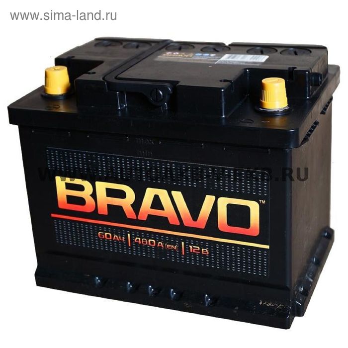 Аккумуляторная батарея BRAVO 60 А/ч - 6 СТ АПЗ, обратная полярность - Фото 1