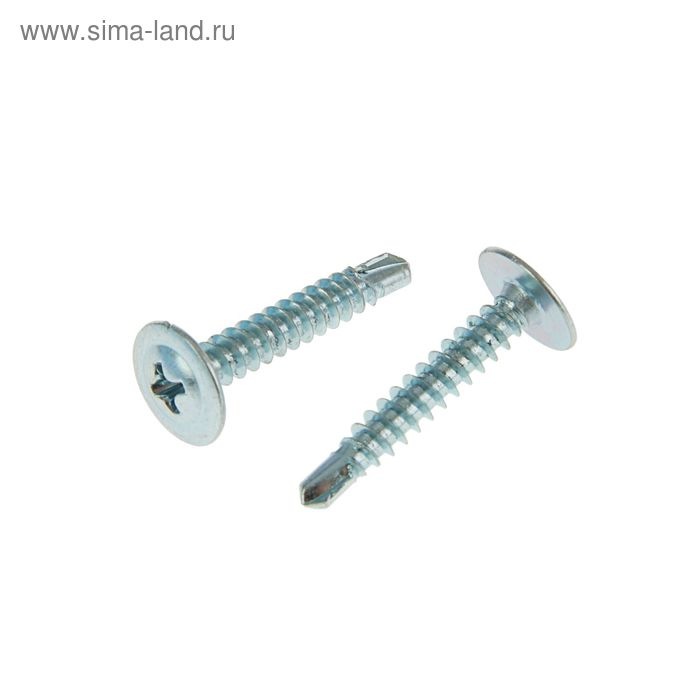 Саморезы с прессшайбой OMAX, 4.2х25 мм, сверло, цинк, 7000 шт. - Фото 1