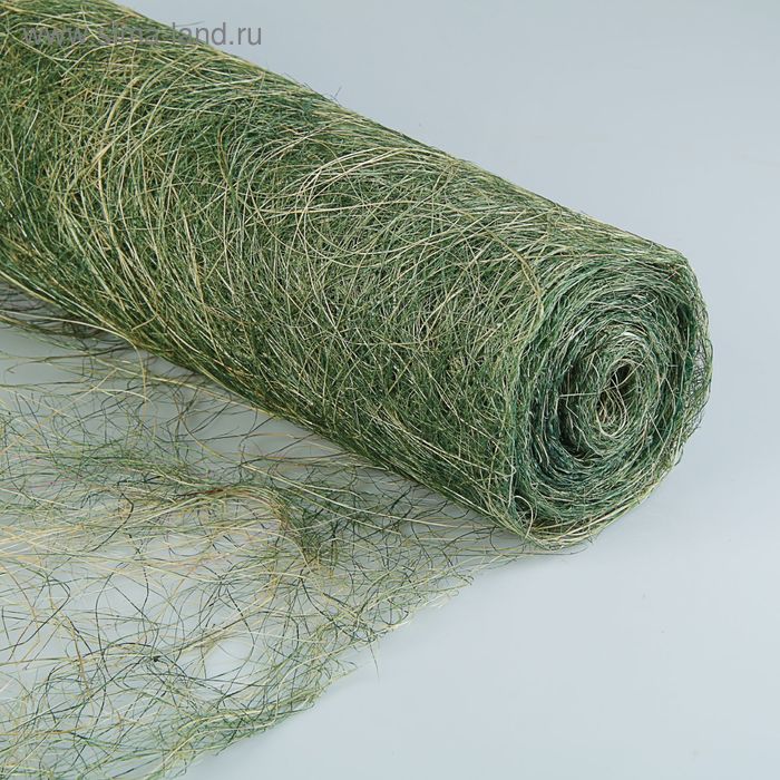 Абака натуральная тонкая, зелёный-натуральный, 50 см х 9 м - Фото 1