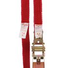 Стяжка груза с механизмом 110 мм, ширина ленты 25 мм, нагрузка 200/400 кг, длина 8 м - Фото 2