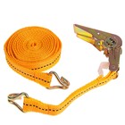 Стяжка груза с механизмом 110 мм, ширина ленты 25 мм, нагрузка 400/800 кг, длина 4 м - Фото 1