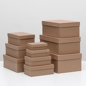 Набор коробок 10 в 1 «Крафт однотонный», 30.5×20×13 - 12×6.5×4 см