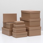 Набор коробок 10 в 1 «Крафт однотонный», 30.5×20×13 - 12×6.5×4 см - Фото 3