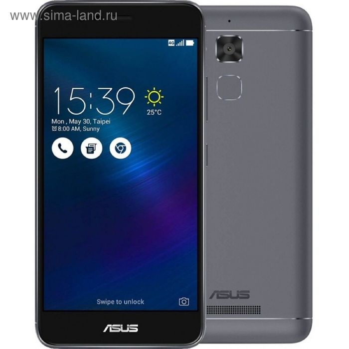 Смартфон Asus ZenFone Max ZF3 ZC520TL, 16 Gb, LTE, 2 sim, серый - Фото 1