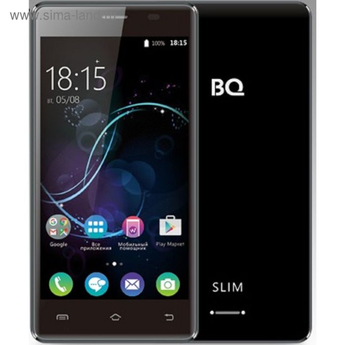Смартфон BQ S-5060 Slim, 16 Gb, 2 sim, черный - Фото 1
