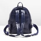 Рюкзак молодёжный на молнии, 1 отдел, 3 наружных кармана, цвет синий - Фото 3