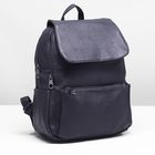 Рюкзак молодёжный на молнии, 2 отдела, 4 наружных кармана, цвет чёрный - Фото 2